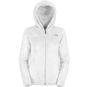 All White North Face Jacket with Hood